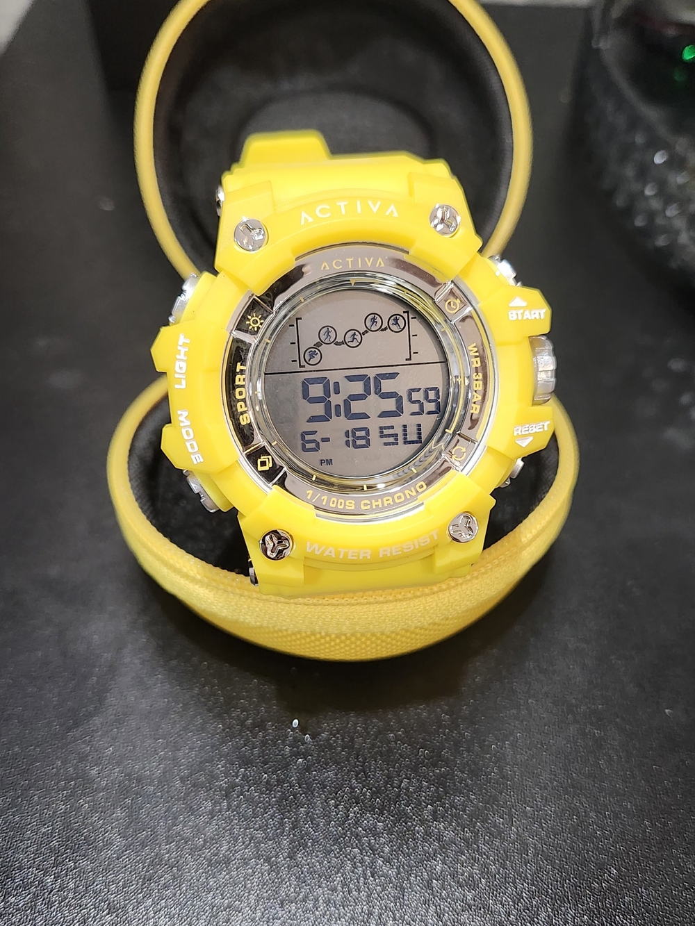 Activa Digital Sports Watch paired with Carrying Case And Tire Key Chain